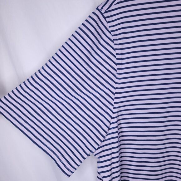 Southern Tide Polo Shirt Mens XXL Striped Pink, Navy Performance - Picture 3 of 11